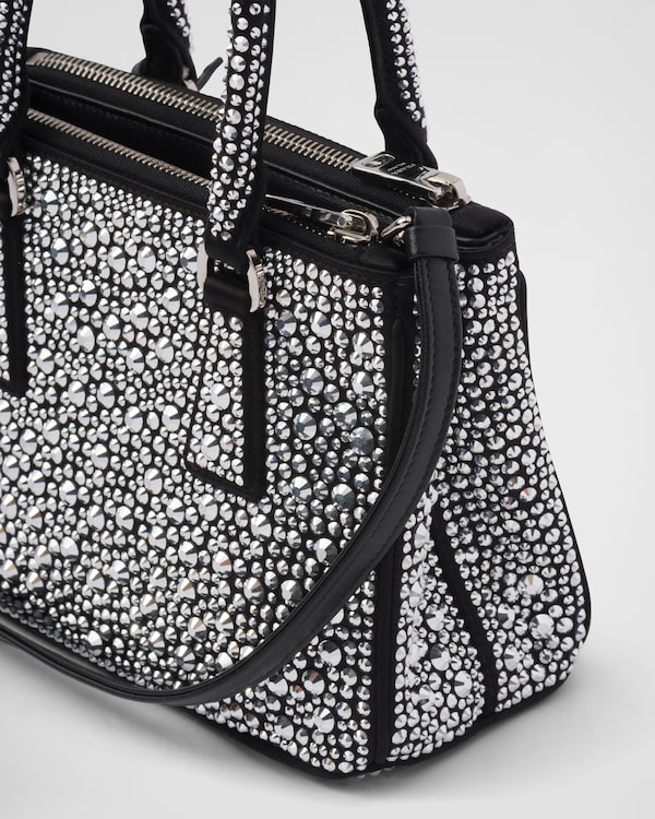 Prada Galleria mini duchesse bag with crystals - Metal Prada Galleria mini duchesse bag with crystals - Metal