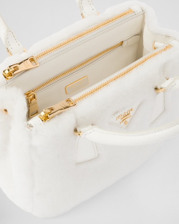 Mini bolsa Prada Galleria em pele de carneiro Mini bolsa Prada Galleria em pele de carneiro