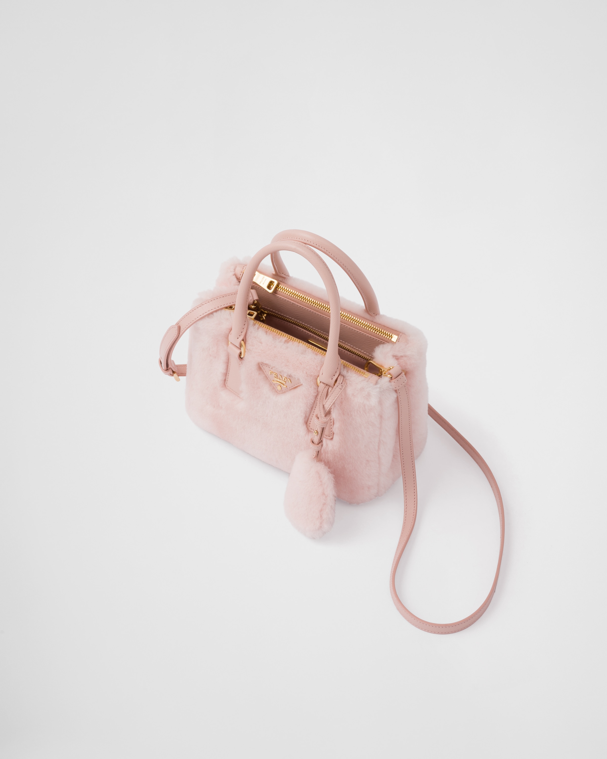 Prada Galleria shearling mini-bag