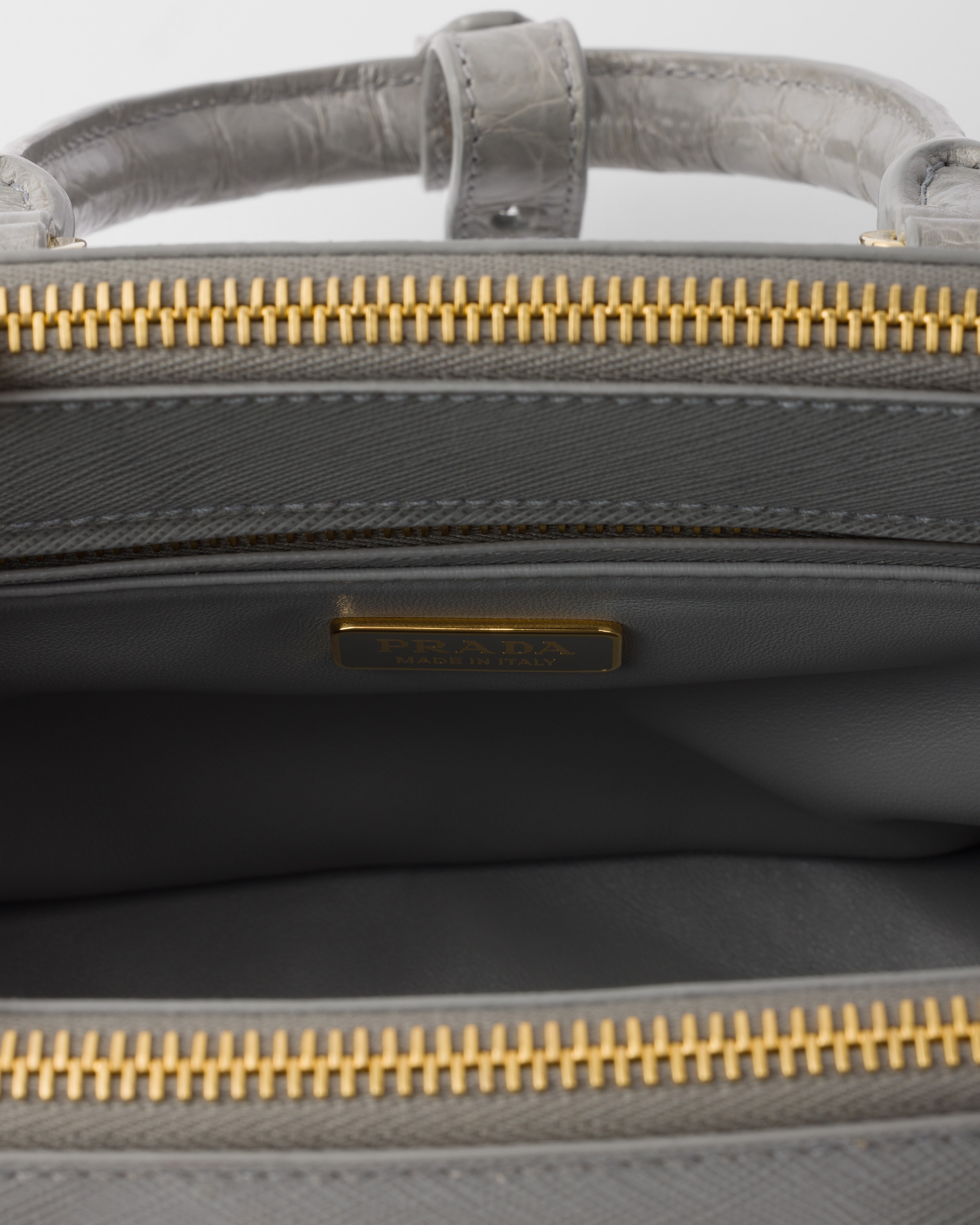 Prada Galleria Saffiano leather and crocodile mini-bag 