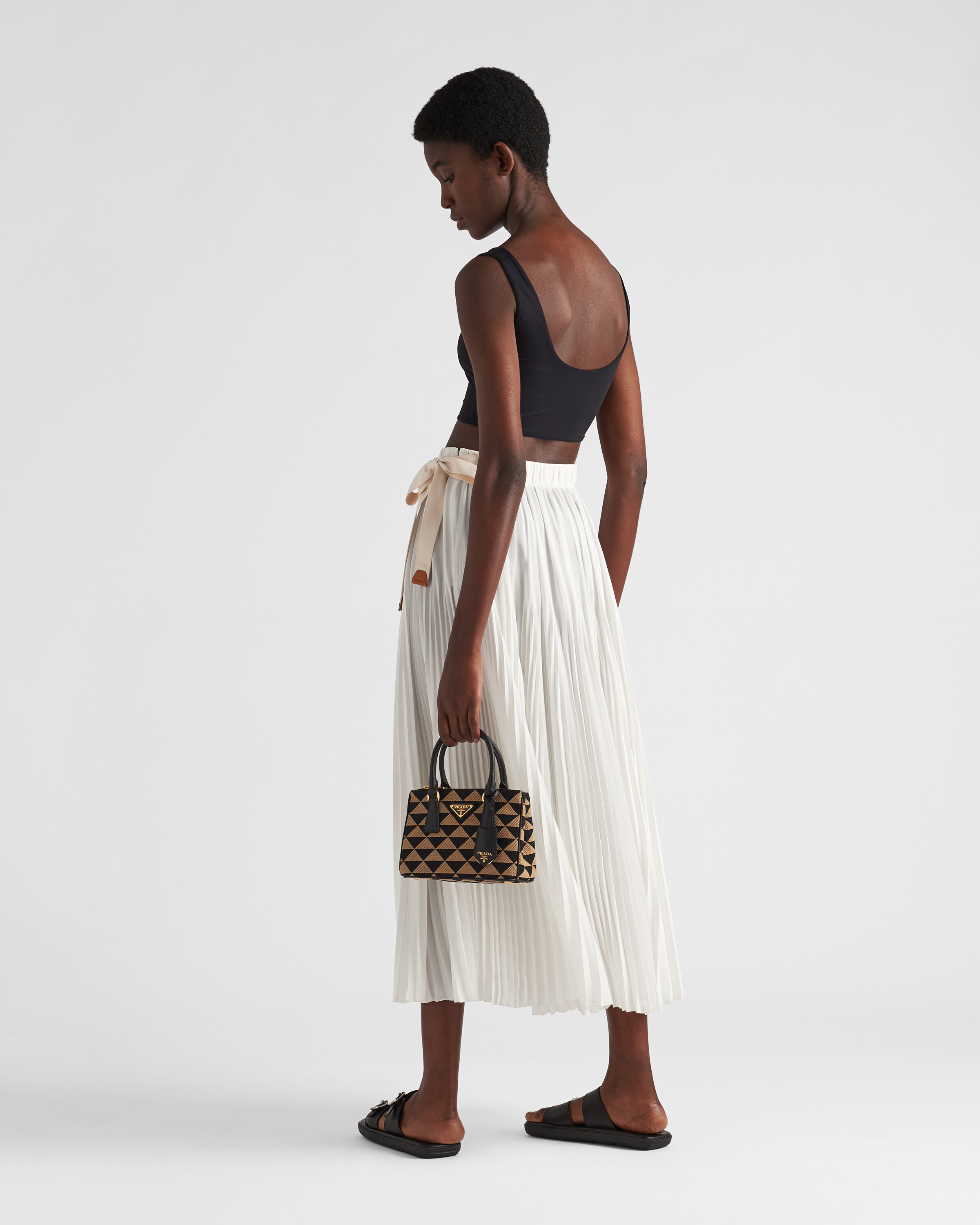 Prada Prada Symbole embroidered fabric mini bag 2