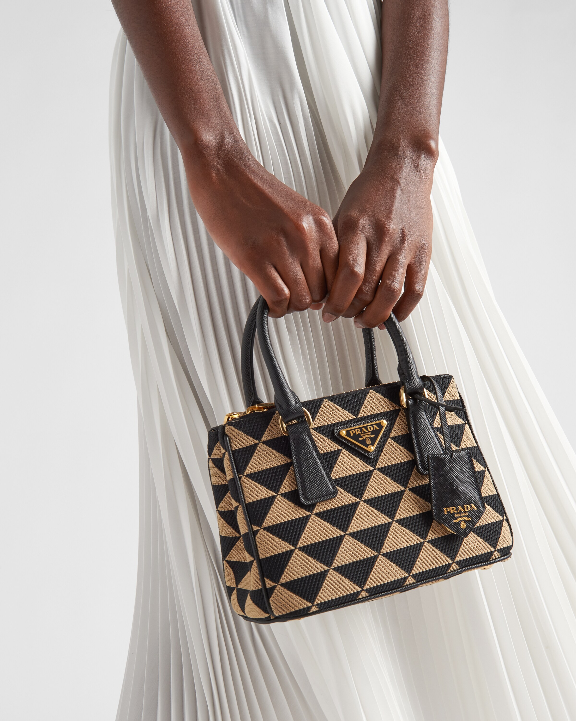 Prada Prada Symbole embroidered fabric mini bag 8