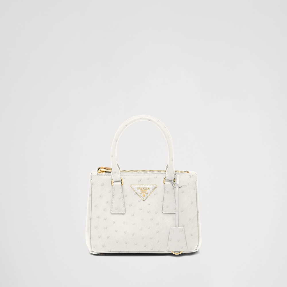 Prada Prada Galleria 鸵鸟皮迷你手袋 1