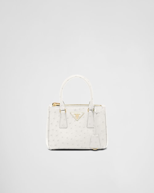 Prada Prada Galleria 鸵鸟皮迷你手袋 1