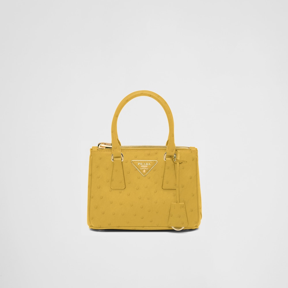 Prada Prada Galleria 鸵鸟皮迷你手袋 1