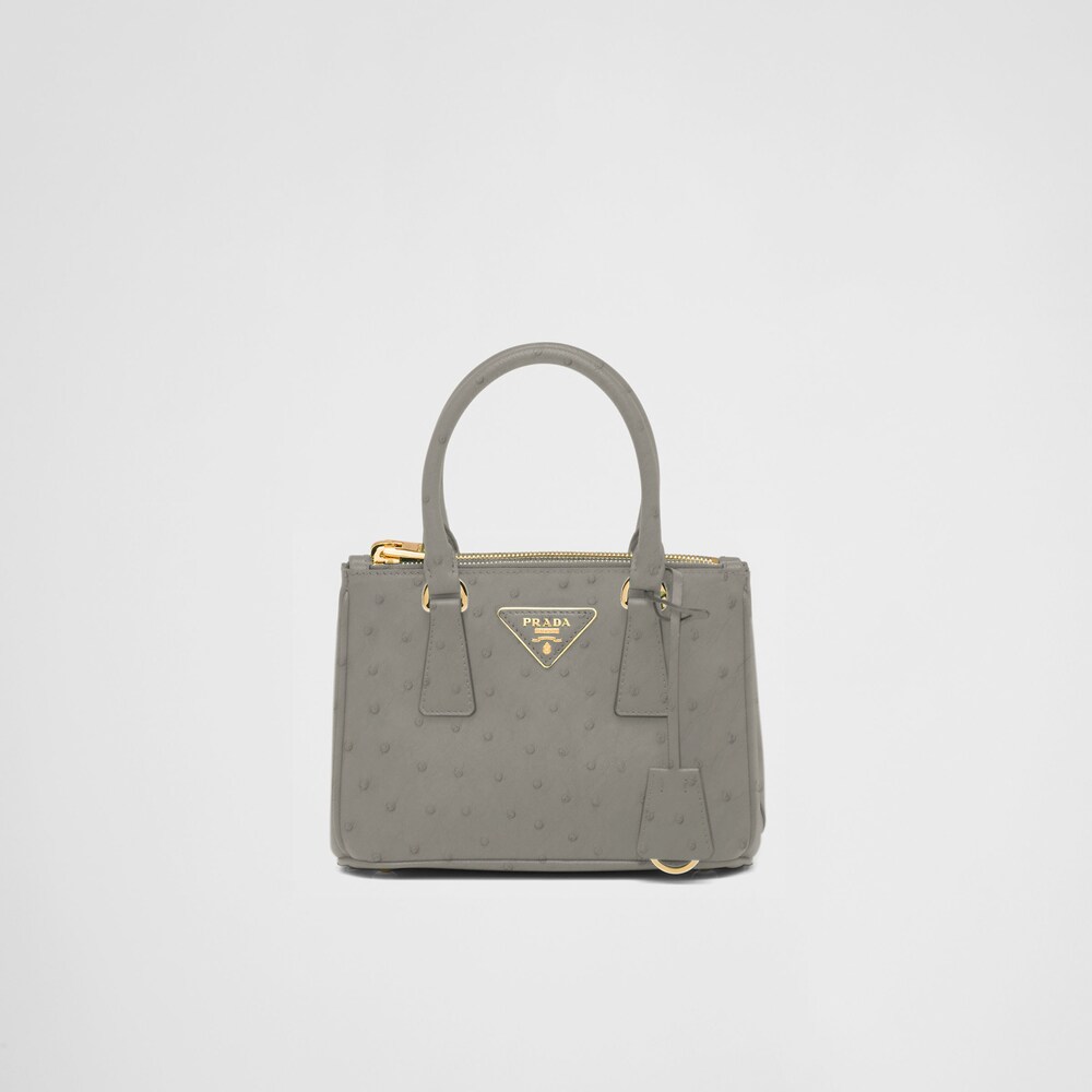 Prada Prada Galleria鴕鳥皮迷你手袋 1