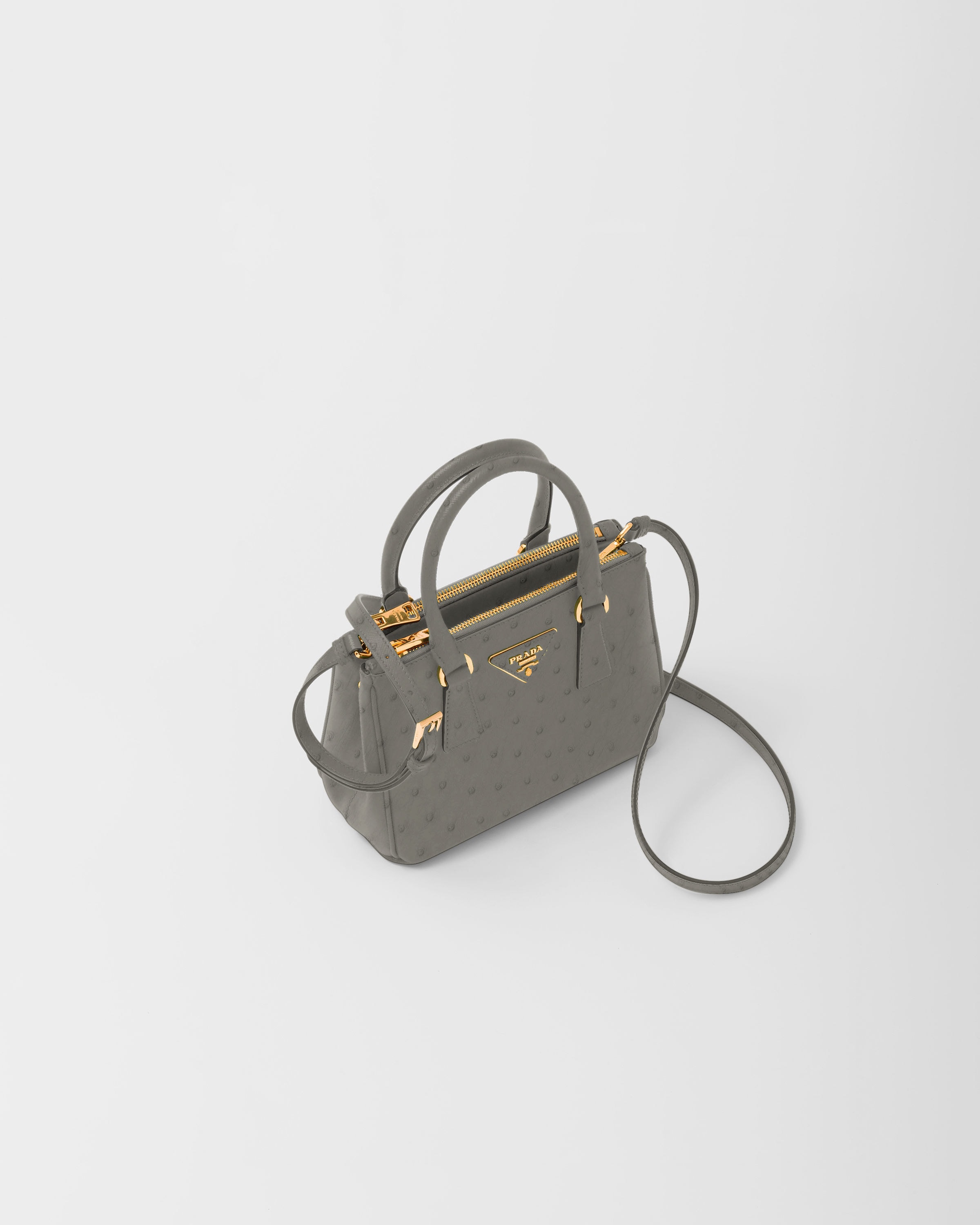 Prada Prada Galleria鴕鳥皮迷你手袋 2