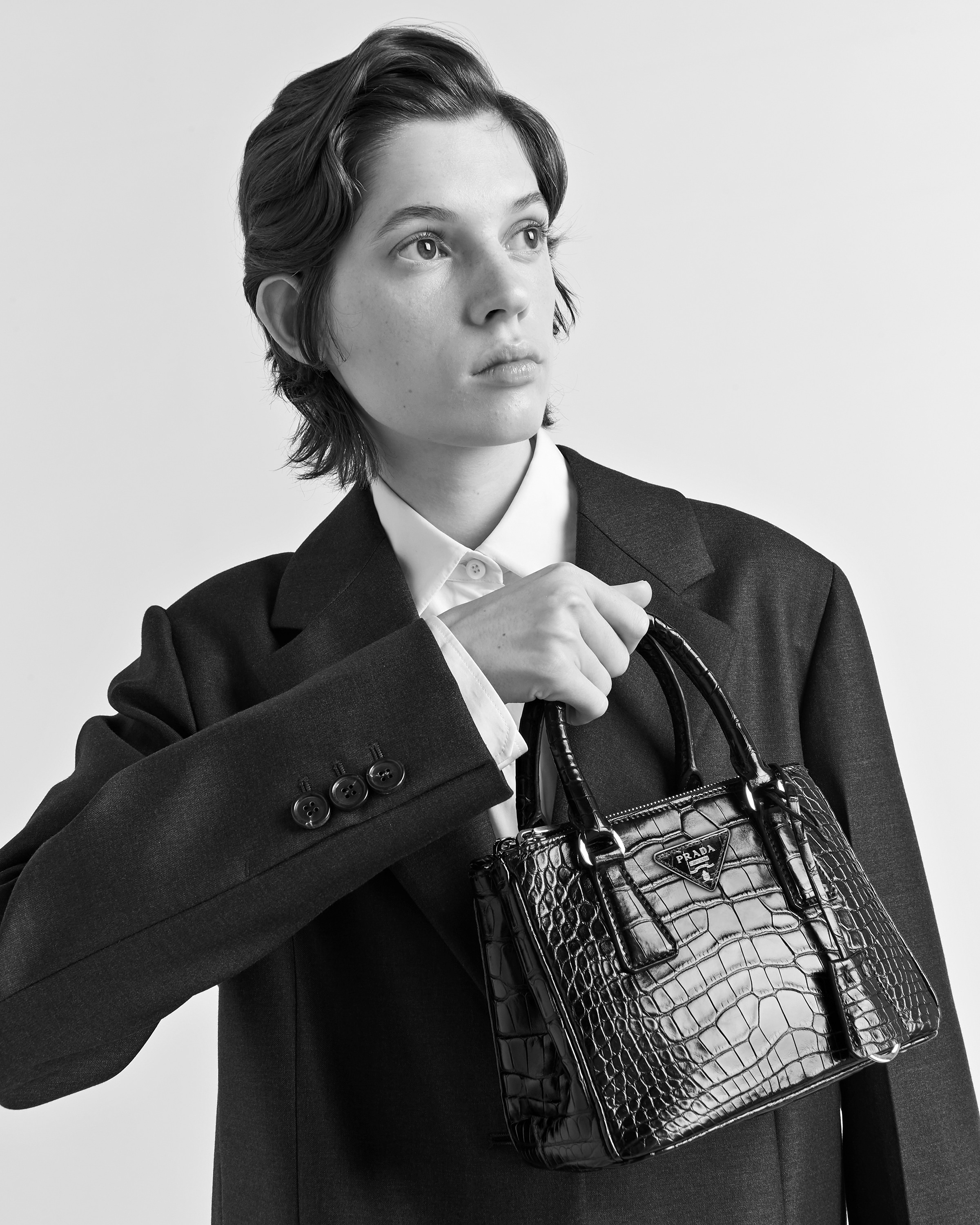 Prada Prada Galleria 鳄鱼皮迷你手袋 6