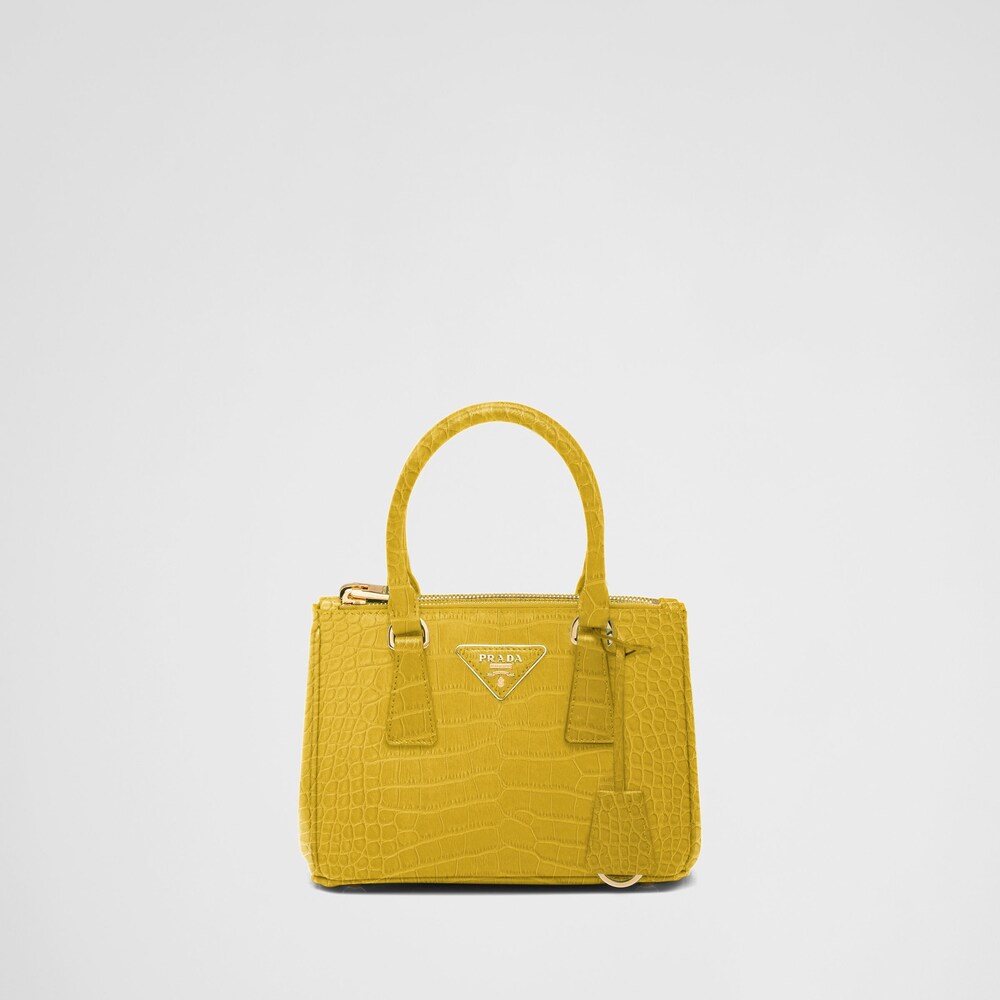 Prada Prada Galleria 鳄鱼皮迷你手袋 1