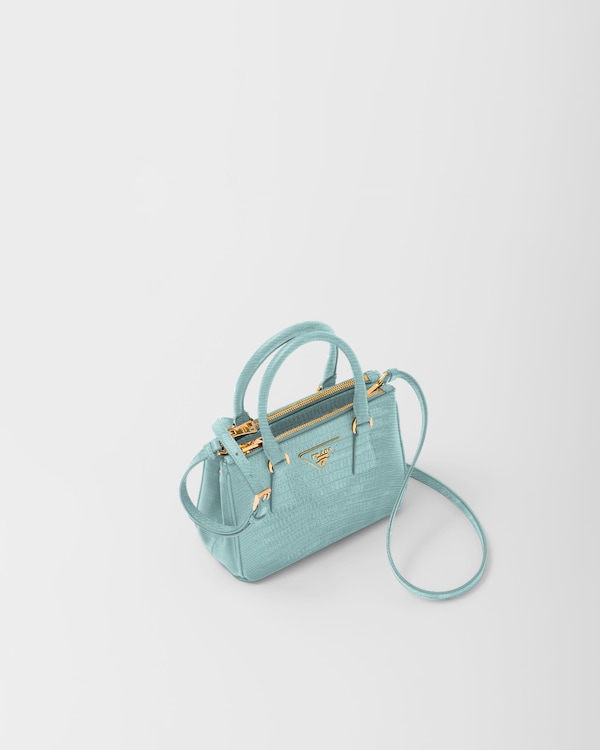 حقيبة Prada Galleria صغيرة من جلد السحلية حقيبة Prada Galleria صغيرة من جلد السحلية