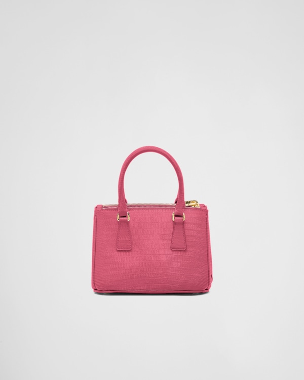 حقيبة Prada Galleria صغيرة من جلد السحلية حقيبة Prada Galleria صغيرة من جلد السحلية