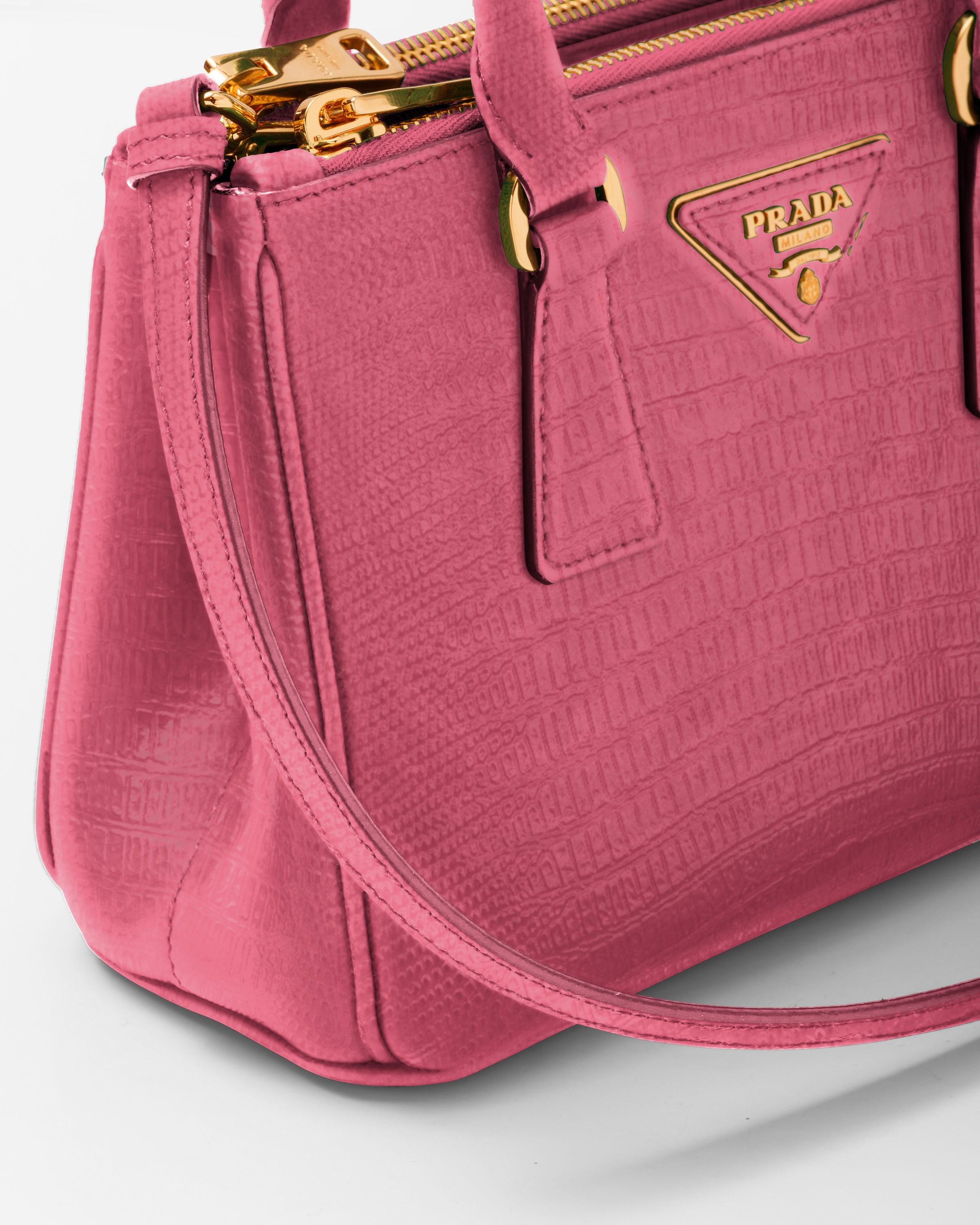 ベゴニアピンク プラダ ガレリア リザードスキン ミニバッグ | PRADA