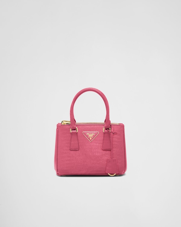 حقيبة Prada Galleria صغيرة من جلد السحلية حقيبة Prada Galleria صغيرة من جلد السحلية