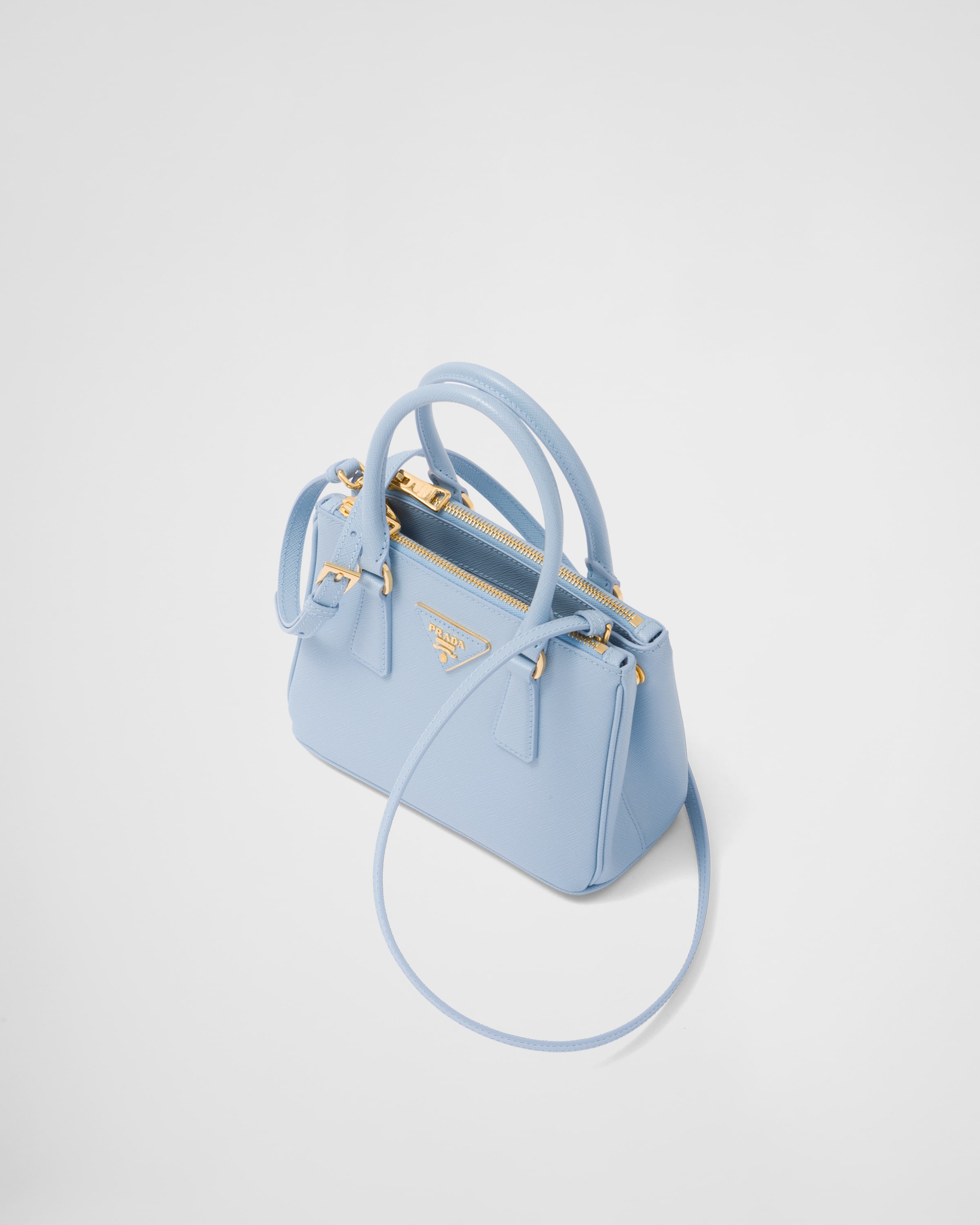 Light Blue Prada Galleria Saffiano Leather Mini bag PRADA