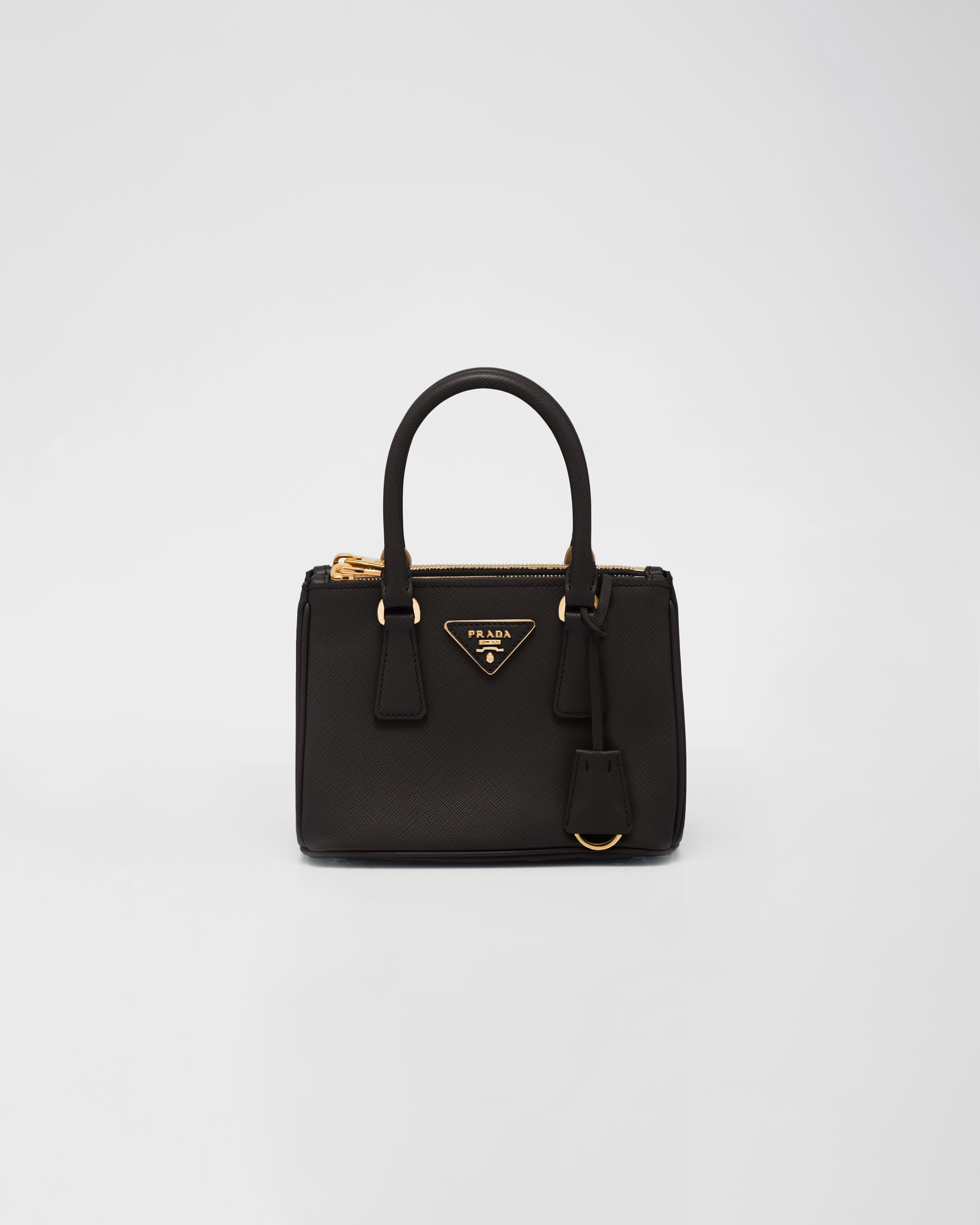 Prada Saffiano Top-Handle Bag - Black