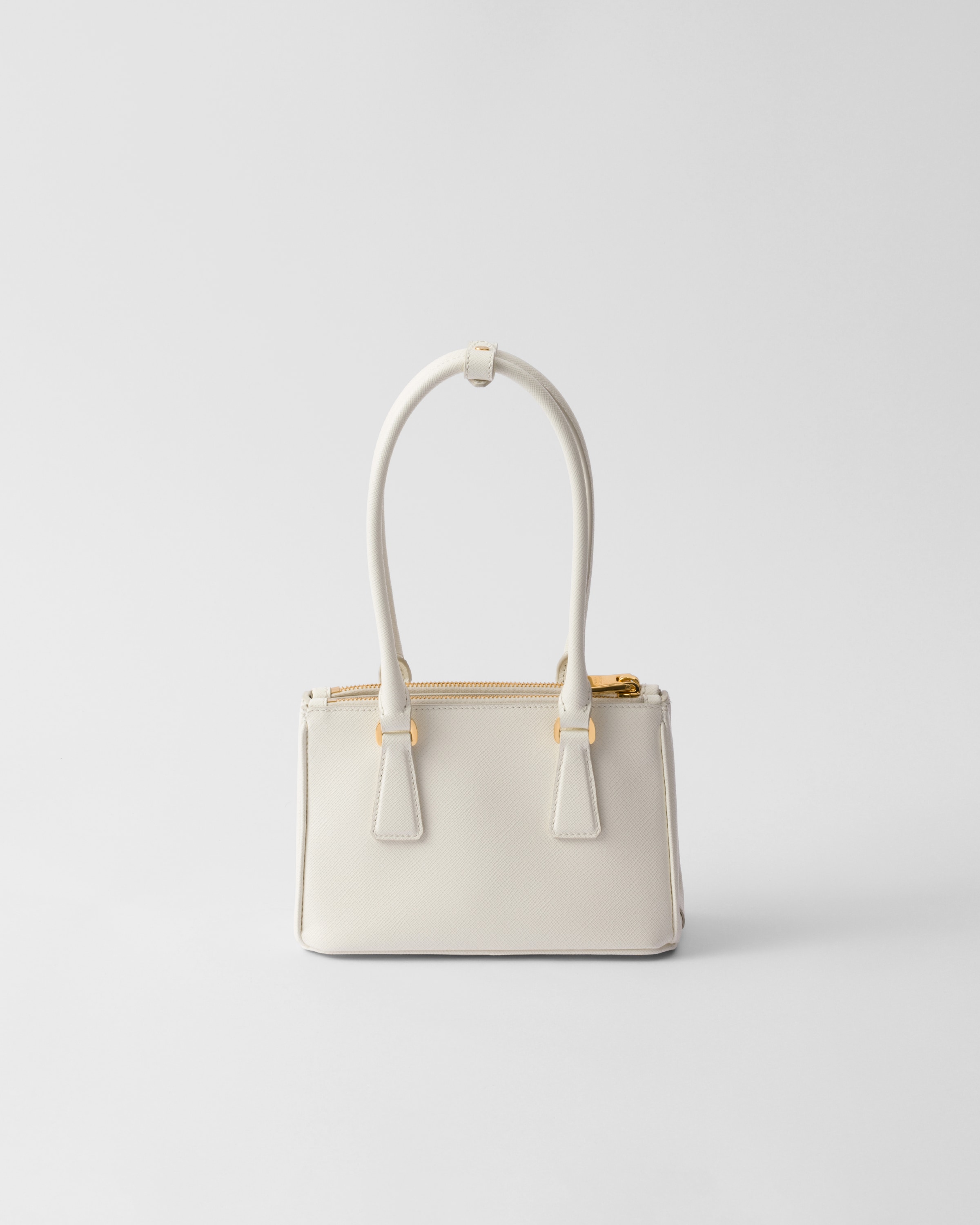 White Prada Galleria Saffiano Leather Mini bag PRADA