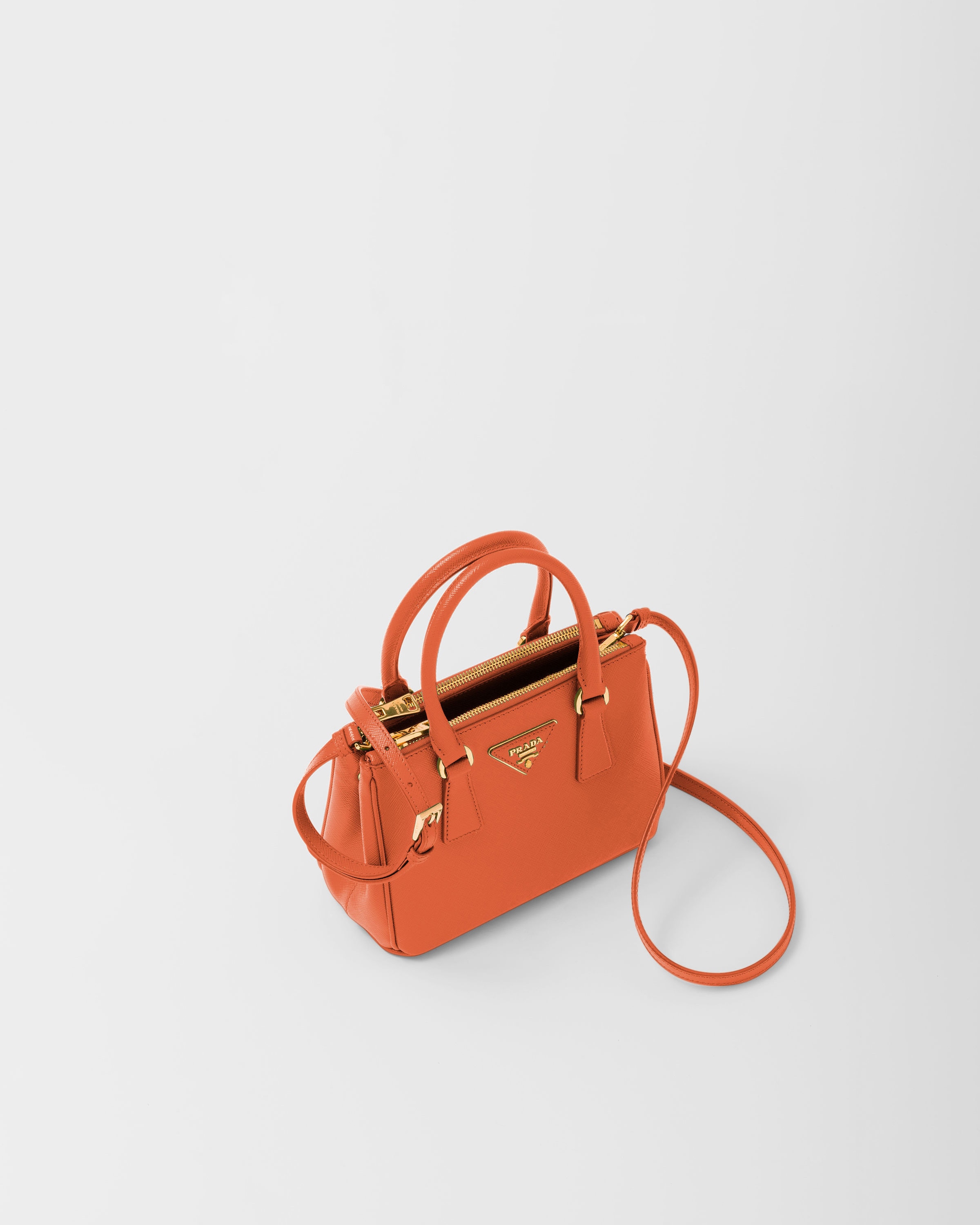 Orange Prada Galleria Saffiano Leather Mini bag PRADA