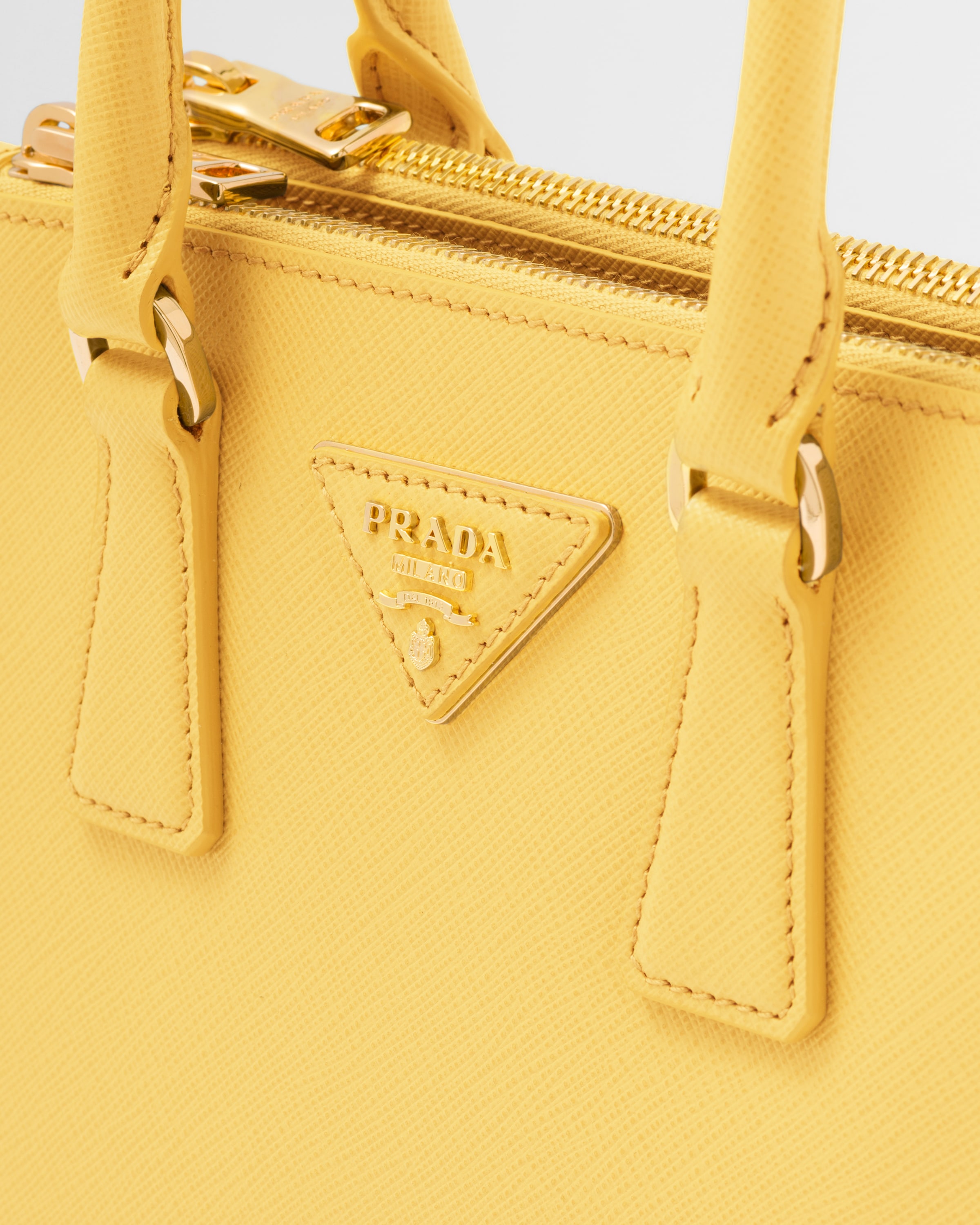 Prada Saffiano-leather Mini Bag In Sunny Yellow