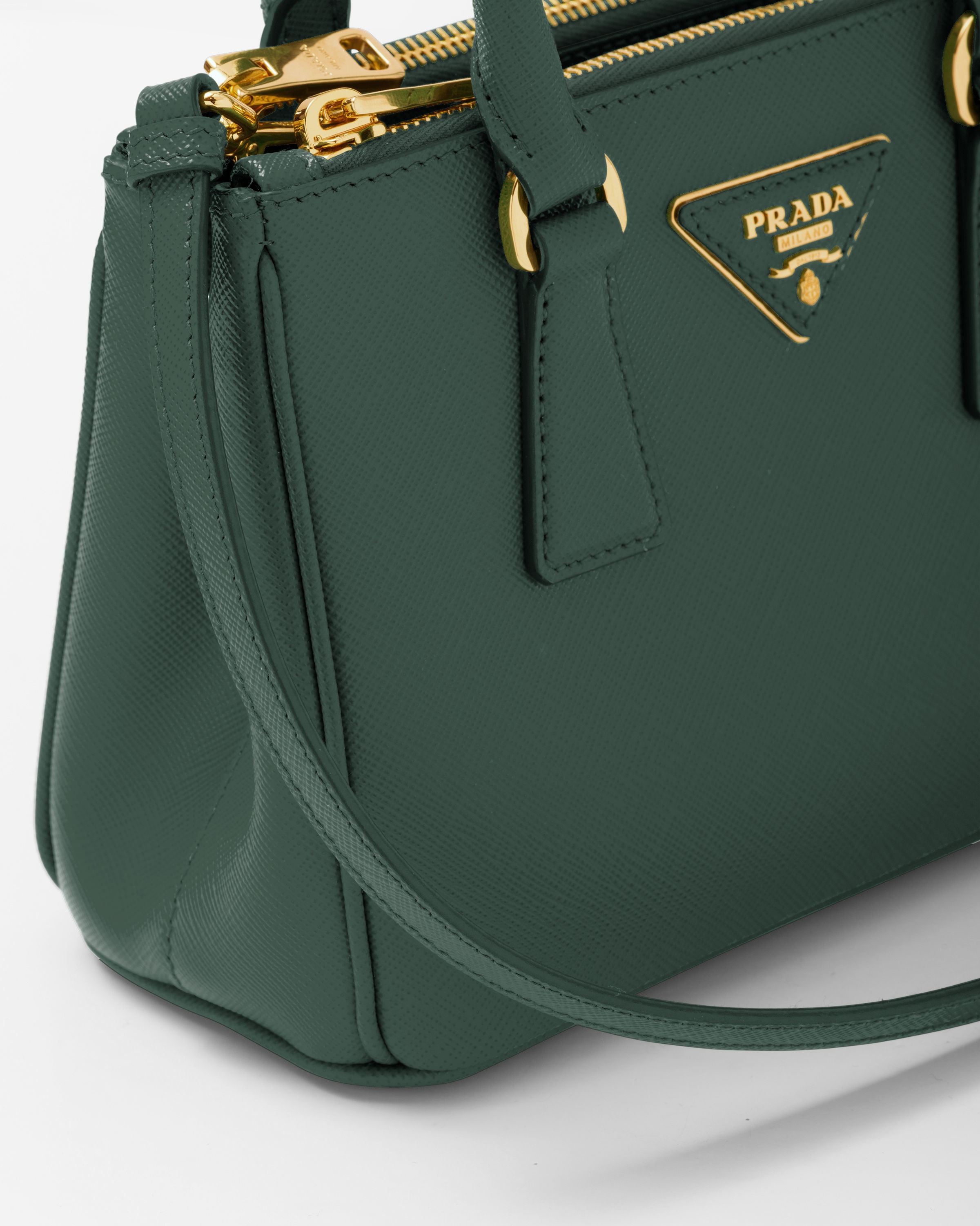 Emerald Green Prada Galleria Saffiano Leather Mini bag PRADA