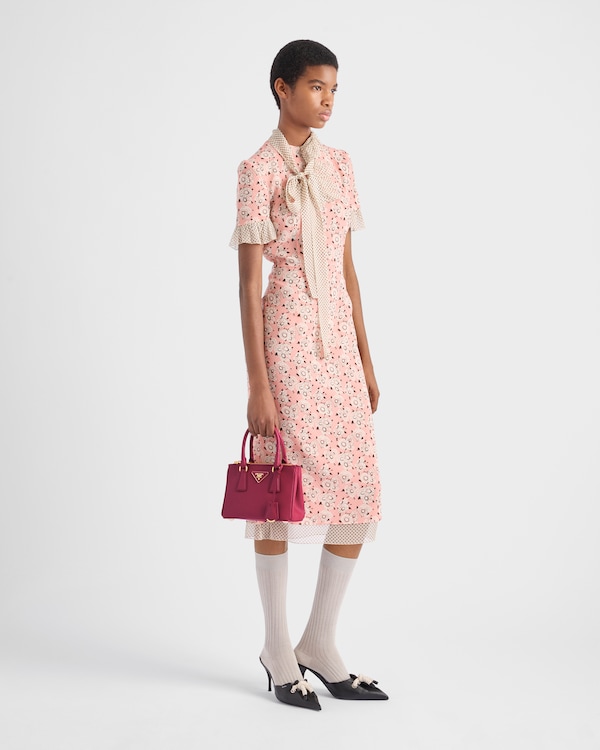 Mini sac Prada Galleria en cuir Saffiano - Rose Bruyère Mini sac Prada Galleria en cuir Saffiano - Rose Bruyère