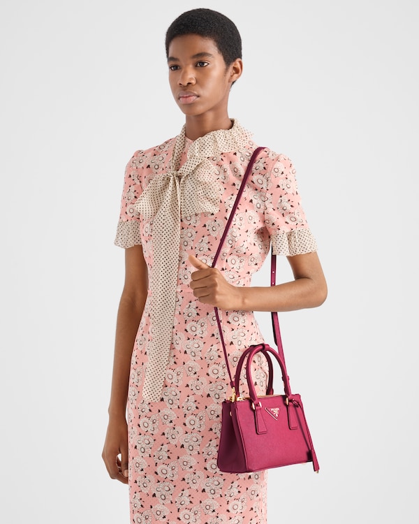 Mini sac Prada Galleria en cuir Saffiano - Rose Bruyère Mini sac Prada Galleria en cuir Saffiano - Rose Bruyère