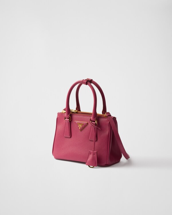 Mini sac Prada Galleria en cuir Saffiano - Rose Bruyère Mini sac Prada Galleria en cuir Saffiano - Rose Bruyère