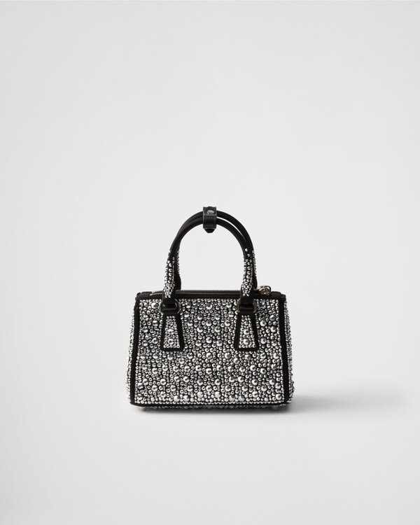 Prada Galleria satin micro-bag with decorations Prada Galleria satin micro-bag with decorations