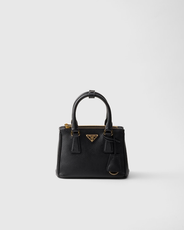 Black Saffiano leather mini-bag | PRADA Black Saffiano leather mini-bag | PRADA