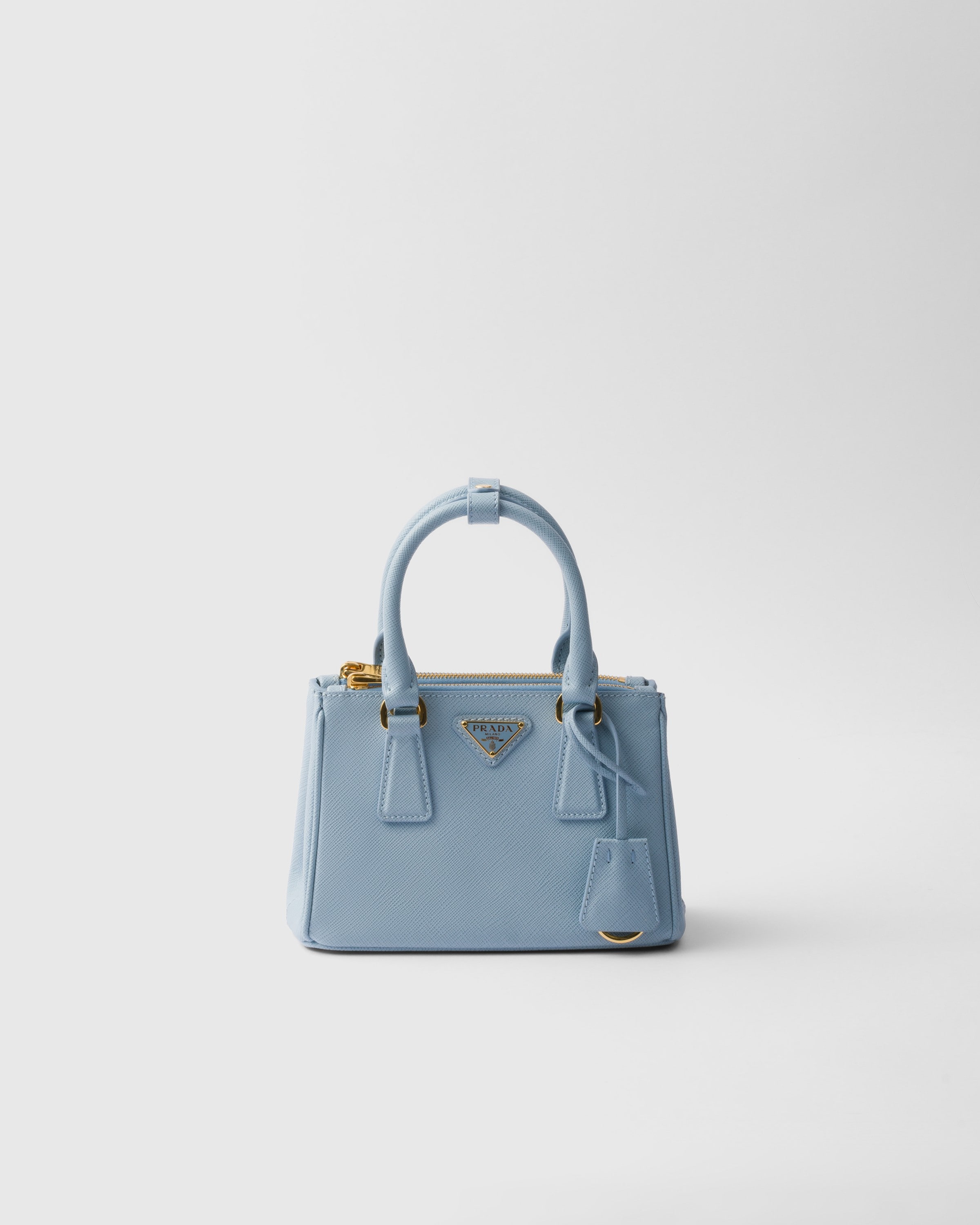 Light Blue Prada Galleria Saffiano Leather Micro Bag PRADA