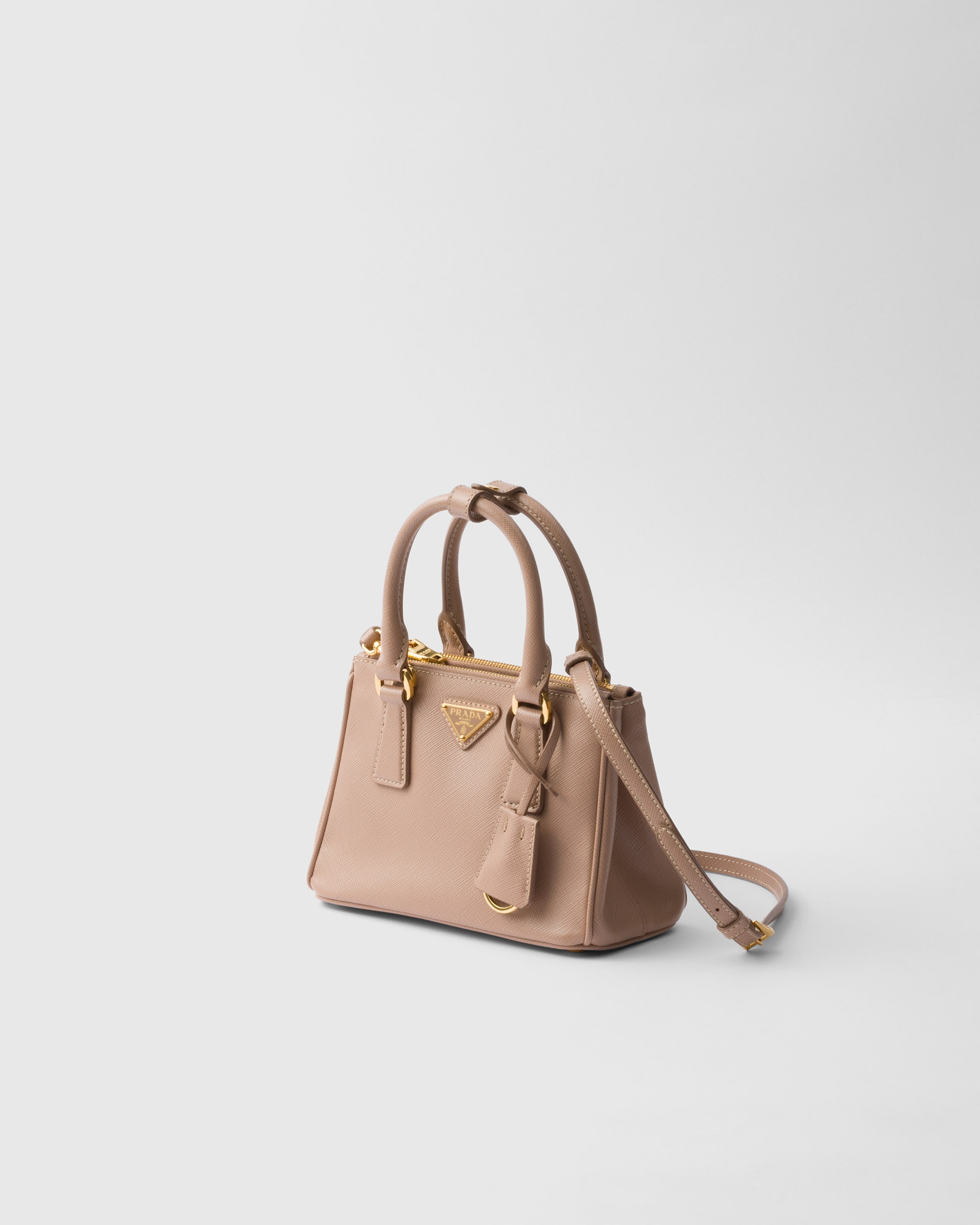 Prada Galleria Saffiano Leather Micro Bag In Powder Pink