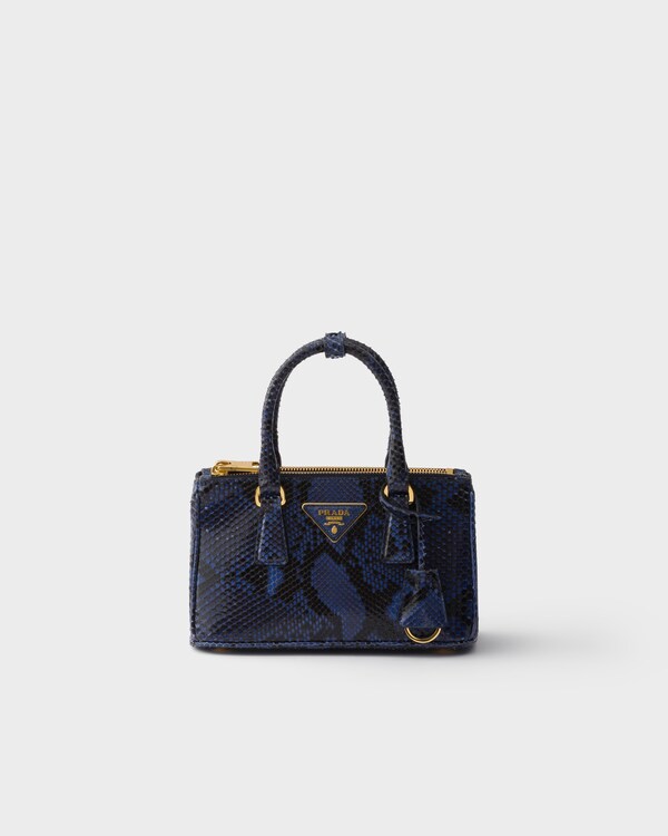 Prada Galleria python leather mini-bag - Bluette Prada Galleria python leather mini-bag - Bluette