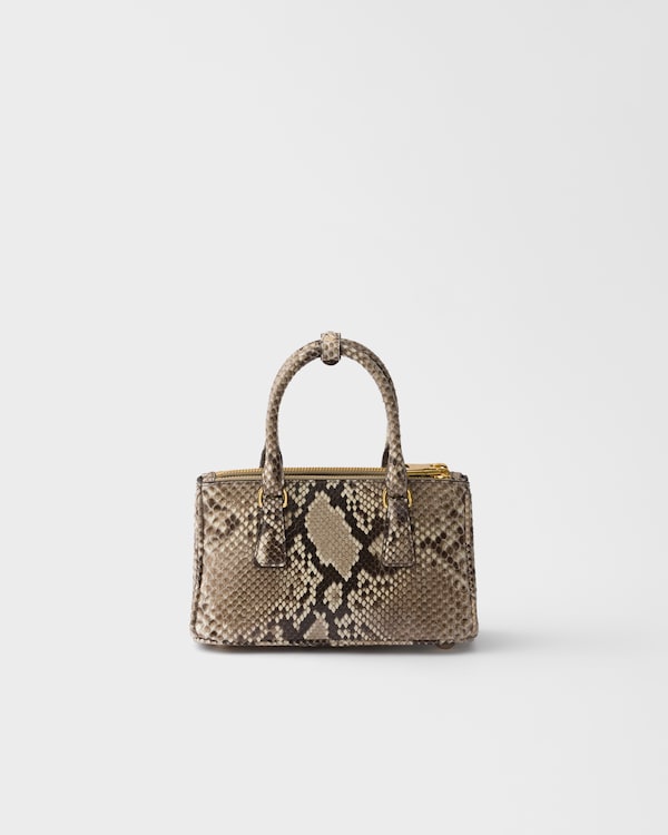 Prada Galleria python leather mini-bag - Rock Gray Prada Galleria python leather mini-bag - Rock Gray