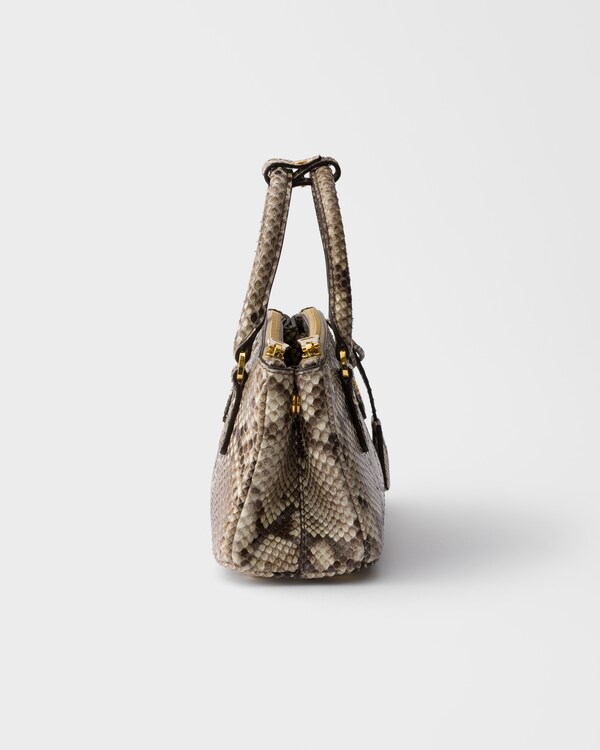 Prada Galleria python leather mini-bag - Rock Gray Prada Galleria python leather mini-bag - Rock Gray