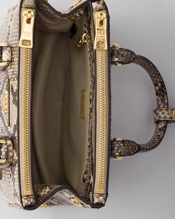 Prada Galleria python leather mini-bag - Rock Gray Prada Galleria python leather mini-bag - Rock Gray