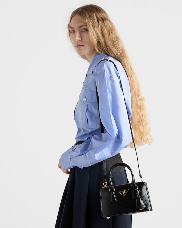 Mini sac Prada Galleria en cuir Saffiano verni Mini sac Prada Galleria en cuir Saffiano verni