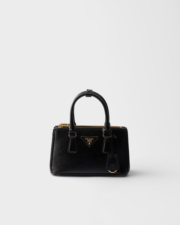 Mini sac Prada Galleria en cuir Saffiano verni Mini sac Prada Galleria en cuir Saffiano verni