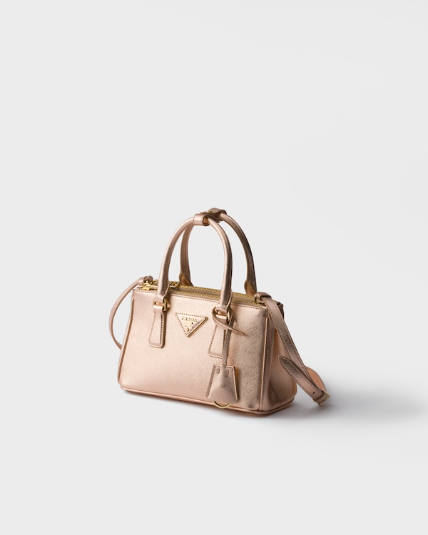 Prada Galleria patent Saffiano leather mini-bag - Powder Pink Prada Galleria patent Saffiano leather mini-bag - Powder Pink