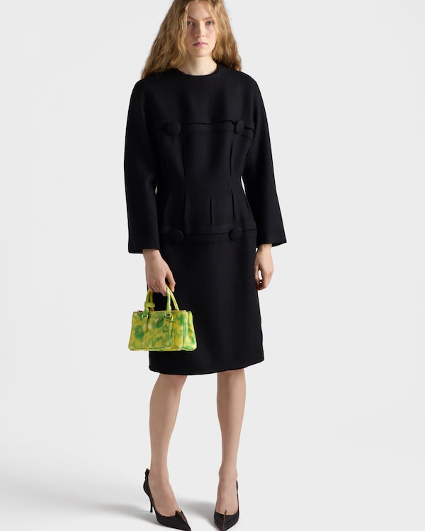 Prada Galleria mini printed Saffiano leather bag - Yellow Prada Galleria mini printed Saffiano leather bag - Yellow