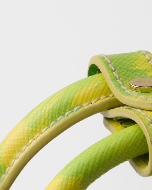 Prada Galleria mini printed Saffiano leather bag - Yellow Prada Galleria mini printed Saffiano leather bag - Yellow