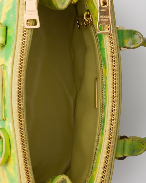 Prada Galleria mini printed Saffiano leather bag - Yellow Prada Galleria mini printed Saffiano leather bag - Yellow