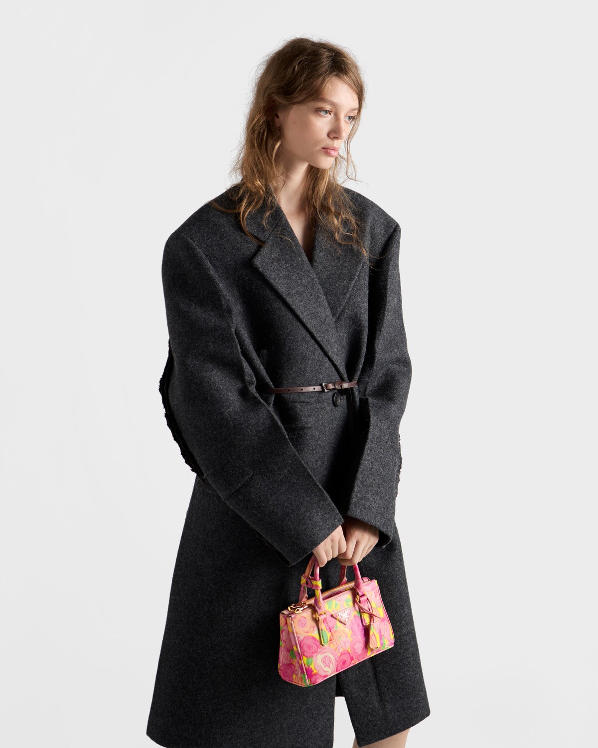 Pink Prada Galleria Printed Saffiano Leather Mini-bag | PRADA