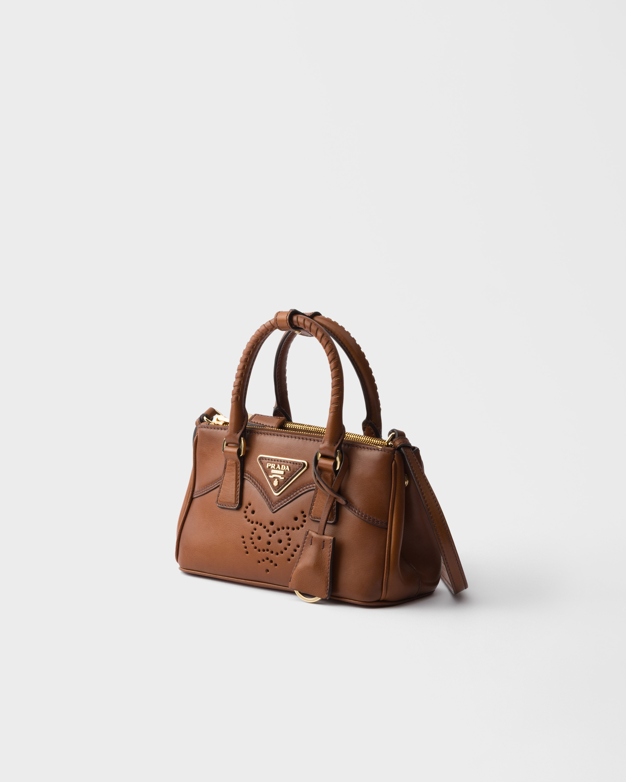Cognac Prada Galleria mini leather bag | PRADA - Brazil