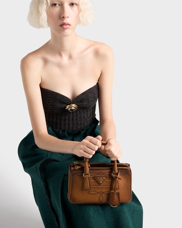 Prada Galleria mini leather bag - Cognac Prada Galleria mini leather bag - Cognac