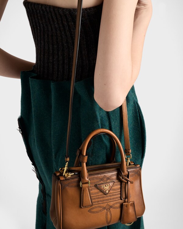 Prada Galleria mini leather bag - Cognac Prada Galleria mini leather bag - Cognac