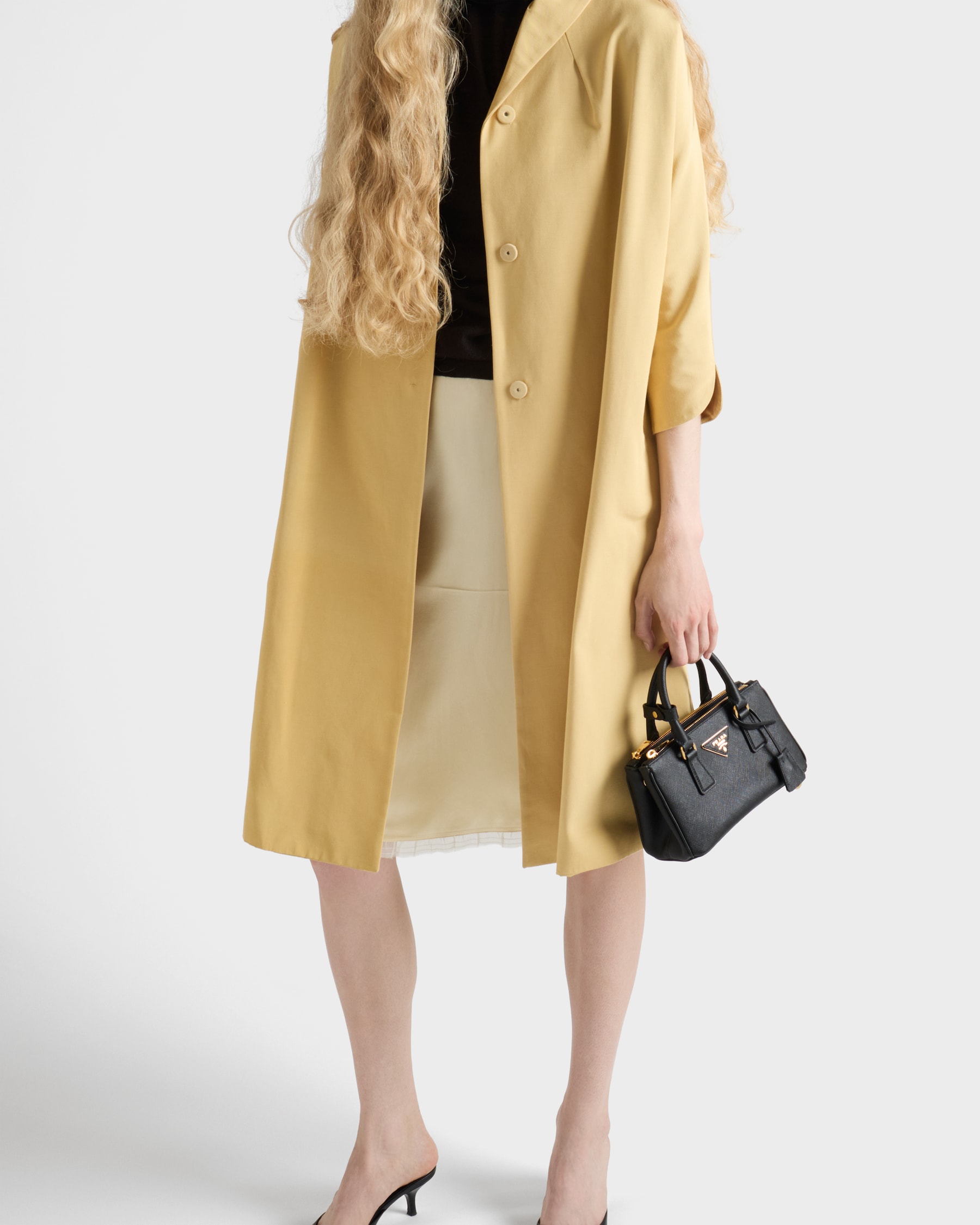 Mini Saffiano Leather Bag - Negro