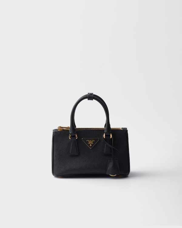 ネイビー コットンキャンバス ミニハンドバッグ | PRADA