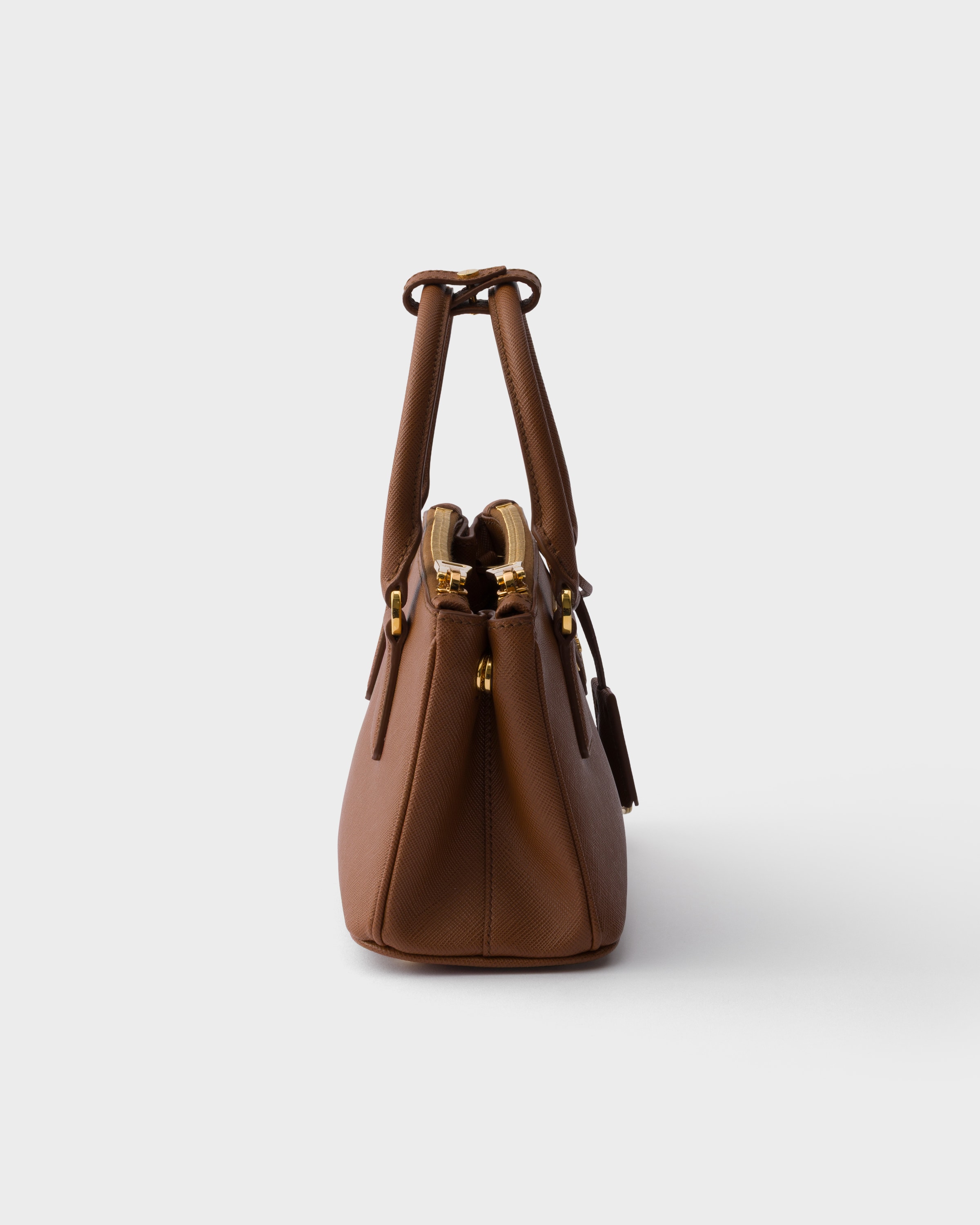 Cognac Prada Galleria mini Saffiano leather bag | PRADA - United