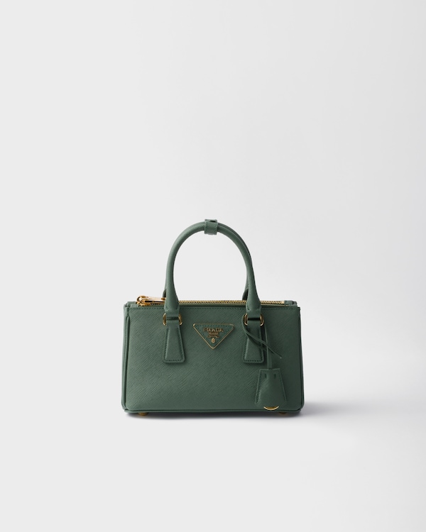 Lawn Green Prada Galleria Saffiano leather mini-bag | PRADA