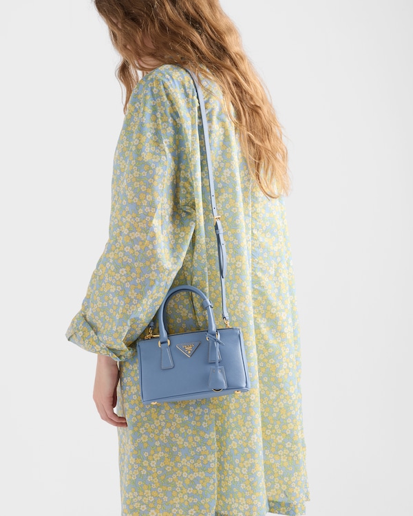 Prada Galleria mini Saffiano leather bag - Aviation Blue Prada Galleria mini Saffiano leather bag - Aviation Blue