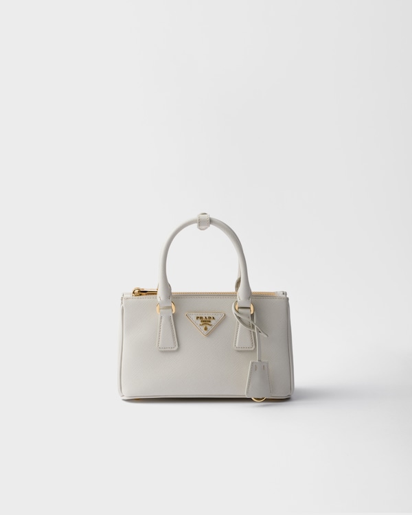カメオベージュ サフィアーノレザー ミニバッグ | PRADA